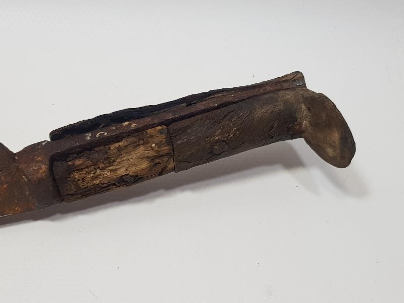 OSMANLI DÖNEMİ GÜMÜŞ ÇAKMA İŞLEMELİ YENİÇERİ YATAĞAN KILICI