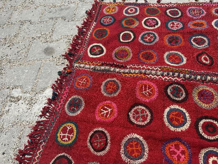 OSMANLI DÖNEMİ AYVALIK - BERGAMA YEDİ MAHALLE İHRAMLIK KİLİM ÇOK NADİR