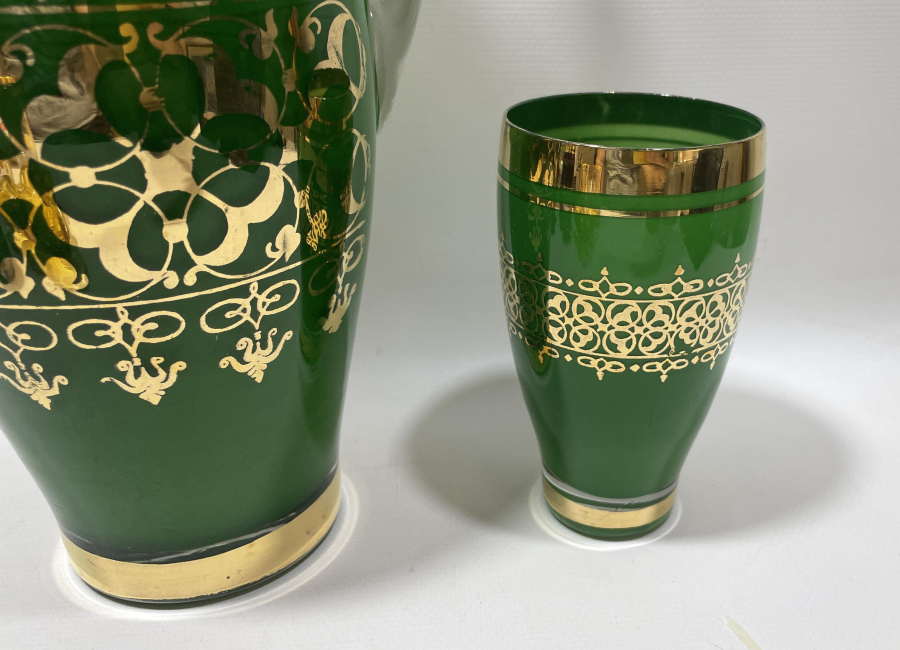 ALTIN VARAKLI ANTİKA SÖZ ŞERBETLİĞİ TAKIMI