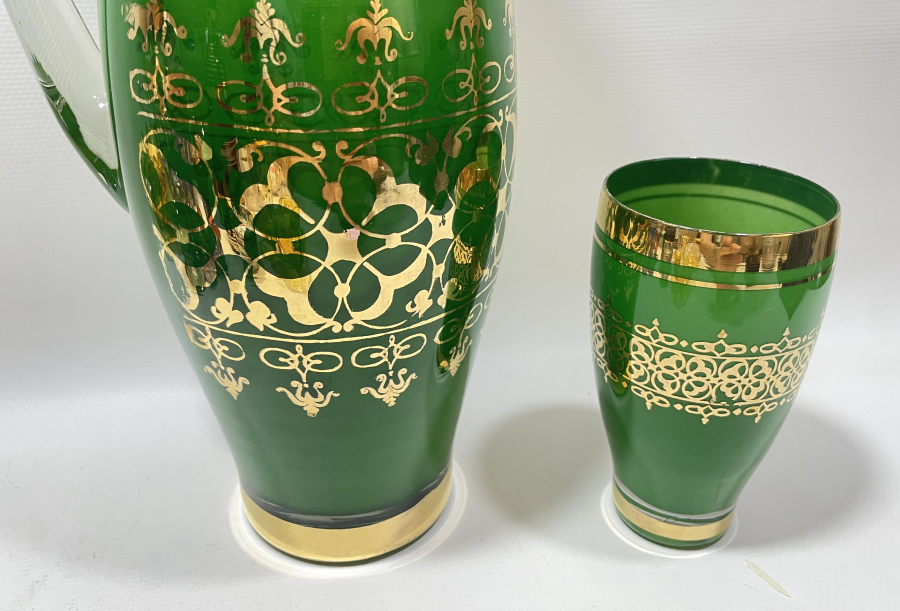 ALTIN VARAKLI ANTİKA SÖZ ŞERBETLİĞİ TAKIMI