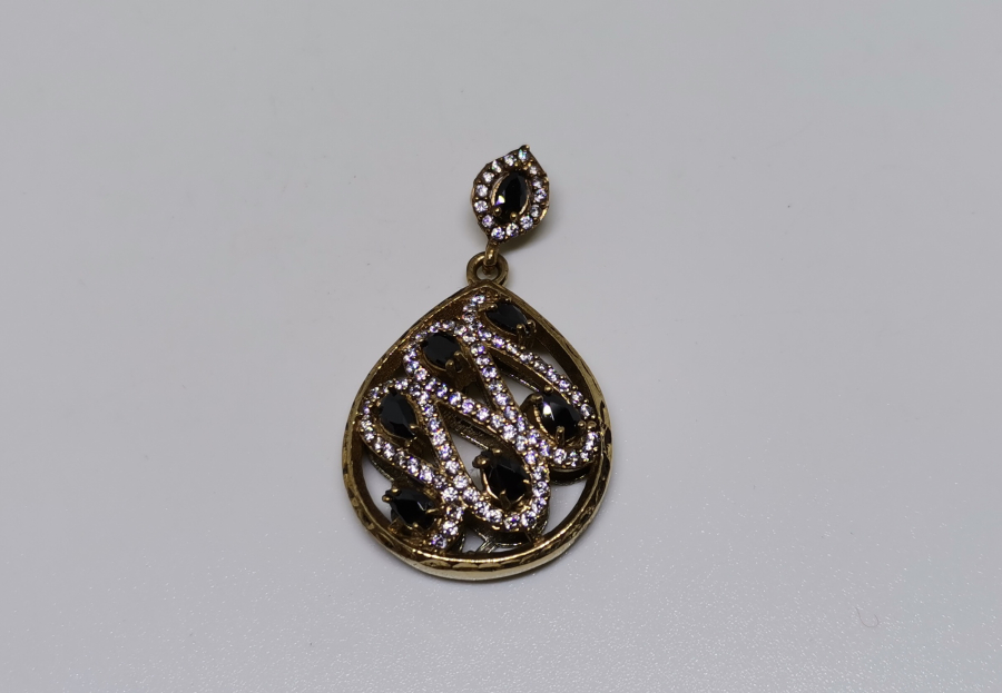 HÜRREM MODEL MARGAZİT TAŞLI GÜMÜŞ KOLYE UCU