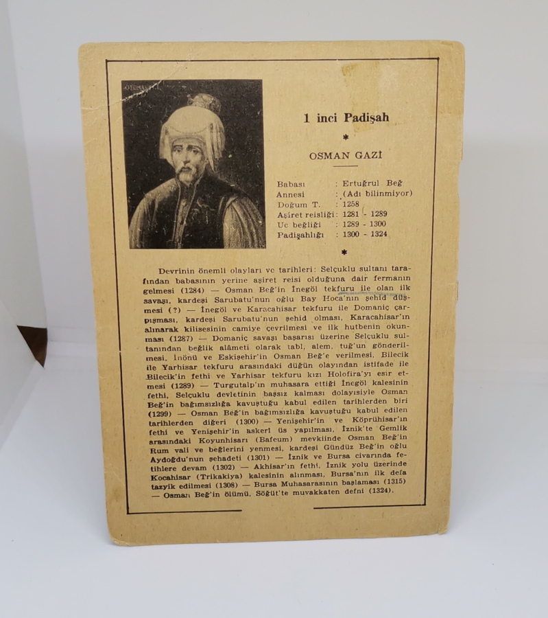 OSMAN GAZİ GÖRSELLİ ANTİKA KARTPOSTAL