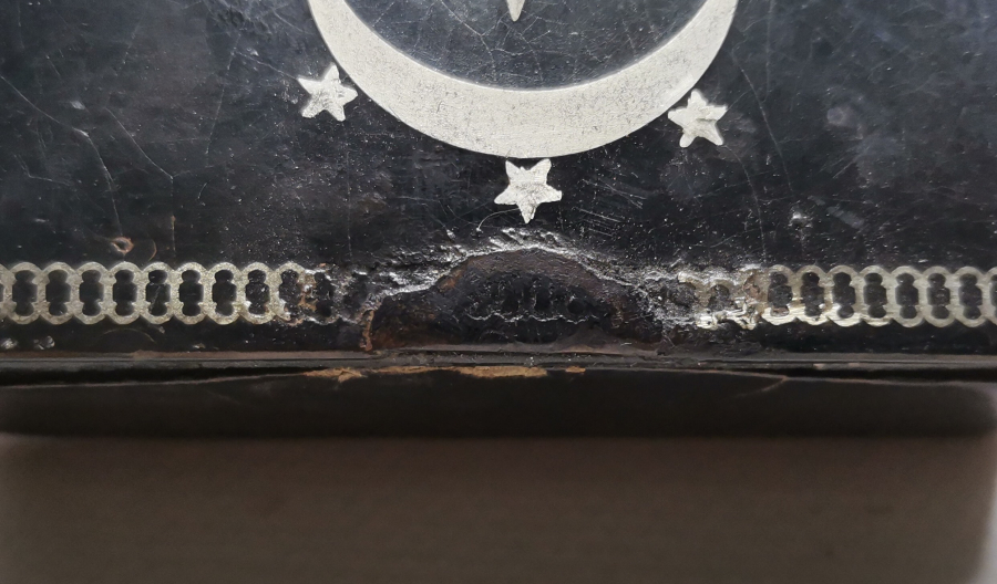 OSMANLI DÖNEMİ AY YILDIZLI PAPİER MACHE TÜTÜN TABAKASI