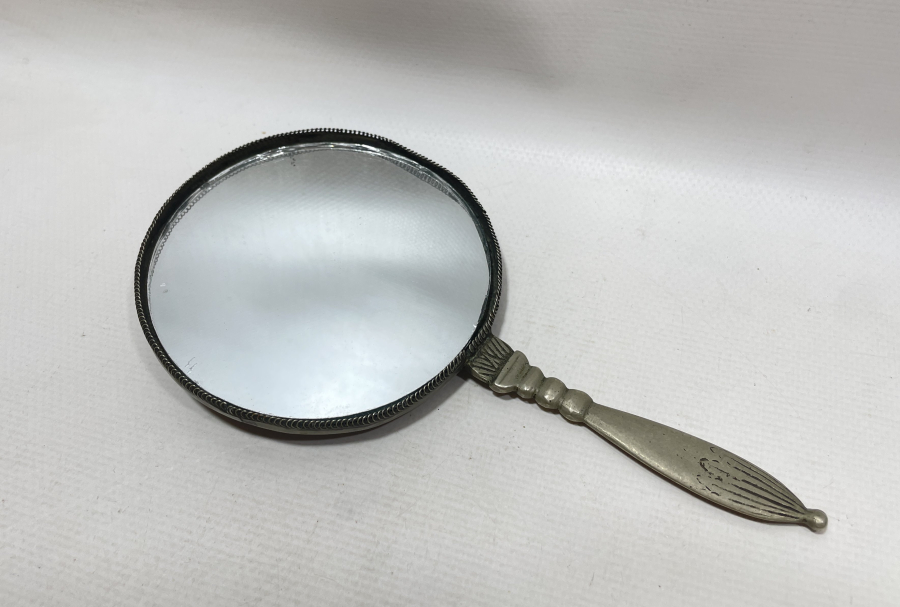 OSMANLI DÖNEMİ KABARTMA İŞÇİLİKLİ GÜMÜŞ EL AYNASI