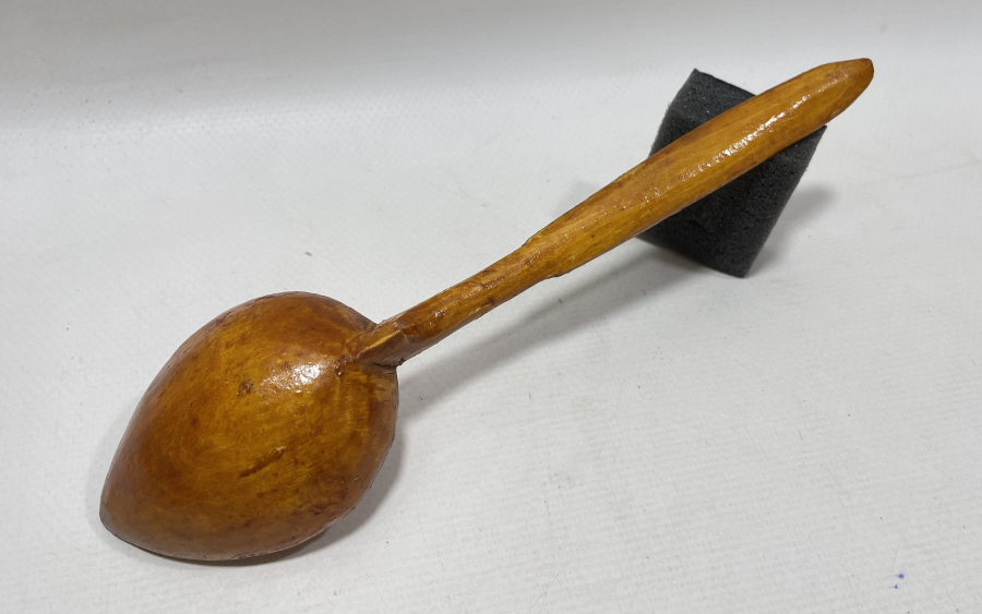 SAPINDA AFİYET OLSUN EFENDİM YAZILI OSMANLI DÖNEMİ TAHTA KAŞIK