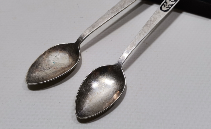 SAVATLI ANTİKA ÇİFT ÇAY KAŞIĞI