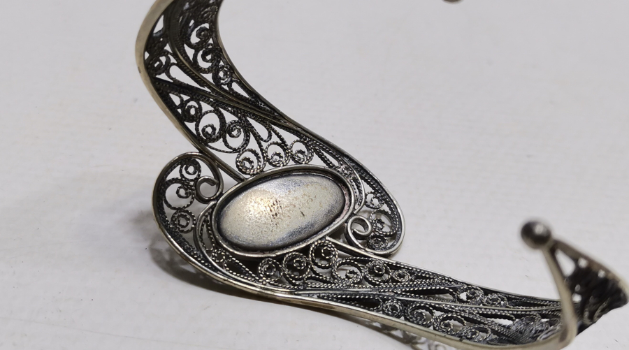 TELKARİ İŞÇİLİKLİ ÖZEL YAPIM ANTİKA BİLEKLİK