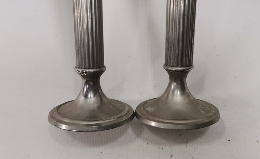 GÜMÜŞ KAPLAMA ANTİKA ÇİFT ŞAMDAN