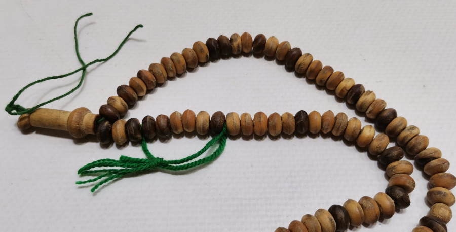 İMAMESİ MEVLEVİ SİKKESİ FORMUNDA YAPILMIŞ OSMANLI DÖNEMİ DERVİŞ NAMAZ TESPİHİ - ZİKİR TESPİHİ