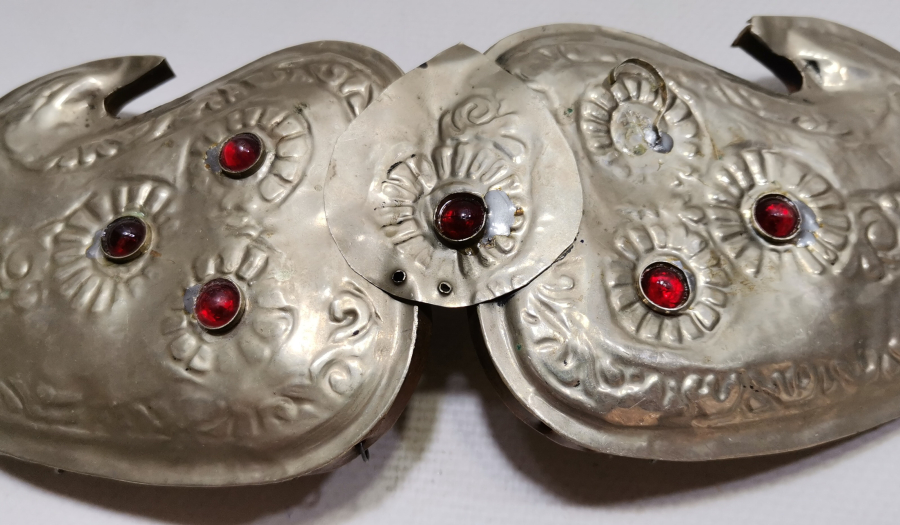 KABARTMA İŞÇİLİKLİ ANTİKA GELİN KEMERİ TOKASI