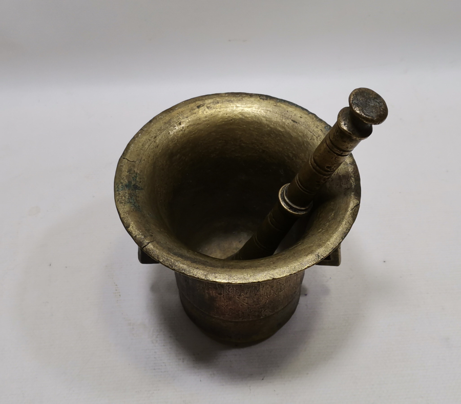 OSMANLI DÖNEMİ ÇOK NADİR BRONZ ŞİFACI HAVANI - ECZACI HAVANI