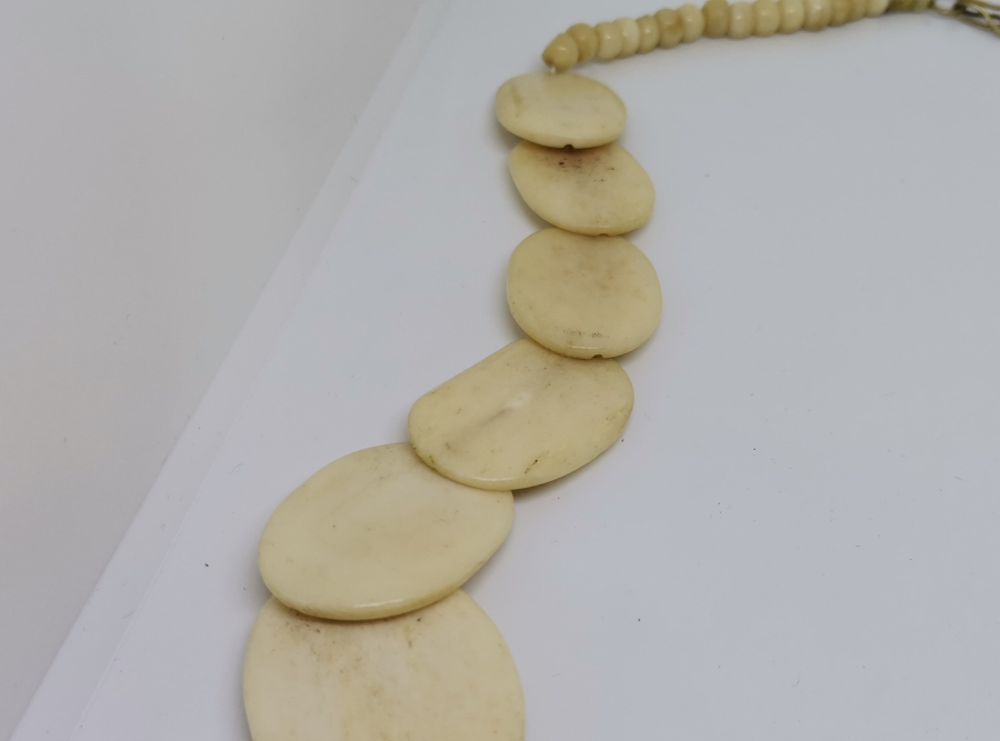 OSMANLI DÖNEMİ TAMAMI EL YAPIMI KEMİK GERDANLIK