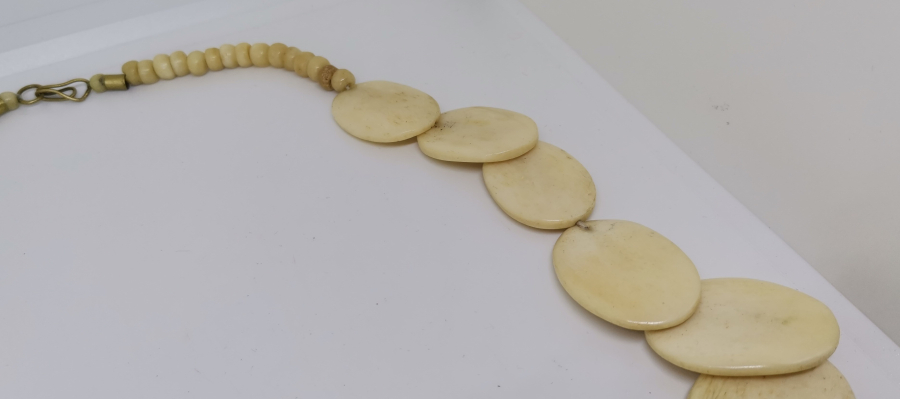 OSMANLI DÖNEMİ TAMAMI EL YAPIMI KEMİK GERDANLIK