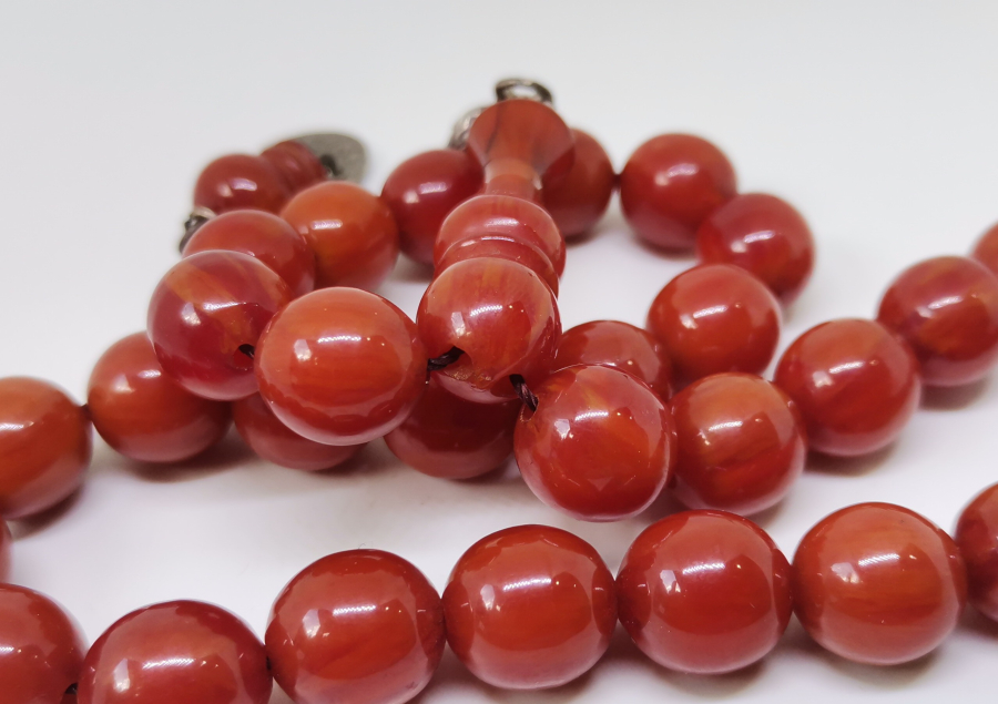 USTA İŞİ ÖZEL YAPIM GÜMÜŞ PÜSKÜLLÜ KATALİN PARÇADAN YAPILMA TESPİH