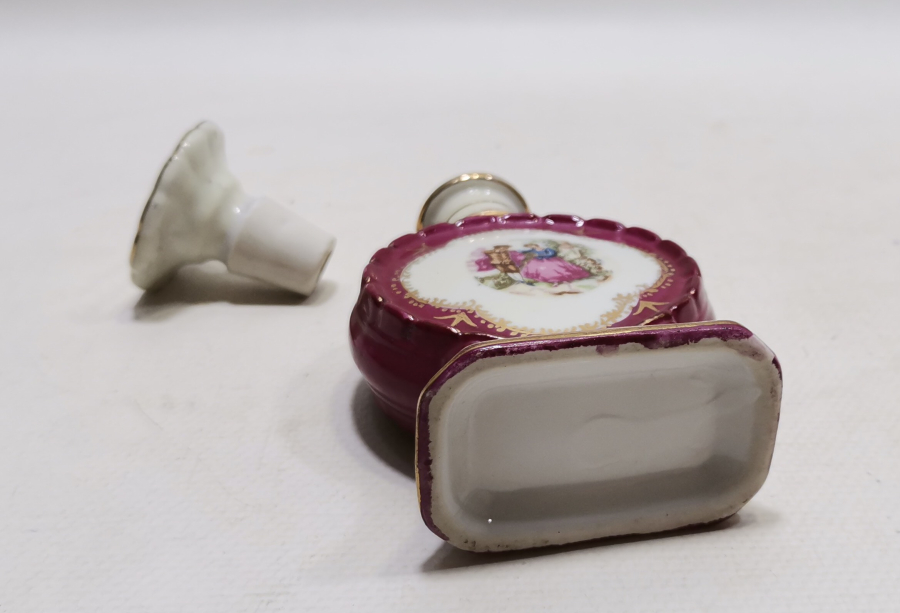 ANTİKA PORSELEN LİMOGES KOKULUK - PARFÜM ŞİŞESİ