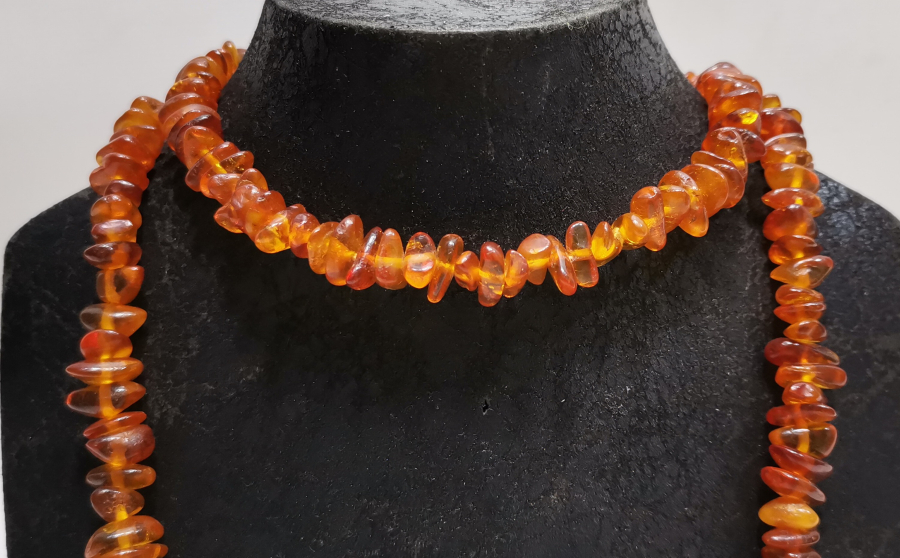 BÜYÜK BOY DAMLA KEHRİBAR GERDANLIK