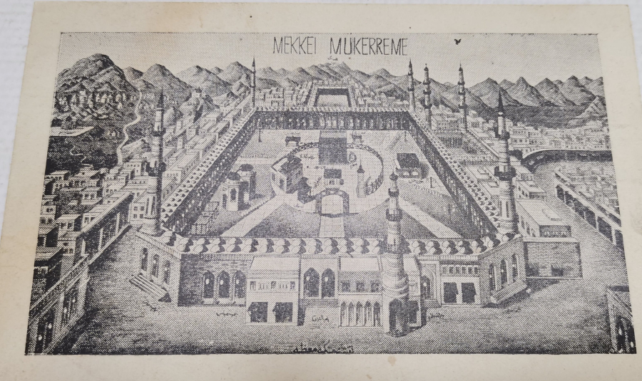 CUMHURİYET BAŞLARI ÇOK NADİR KABE -İ ŞERİF KARTPOSTALI