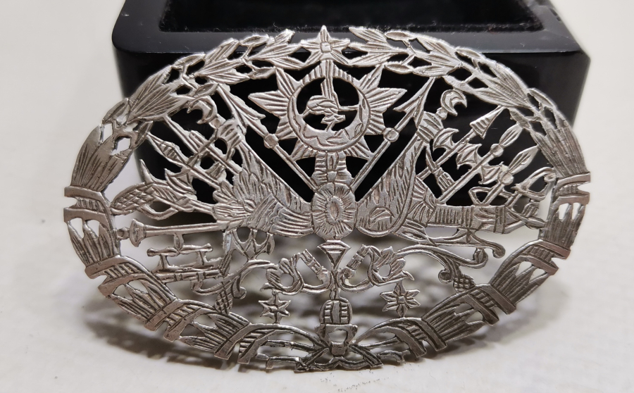 KIL TESTERE İŞÇİLİKLİ GÜMÜŞ OSMANLI DEVLET ARMASI GÖRSELİ