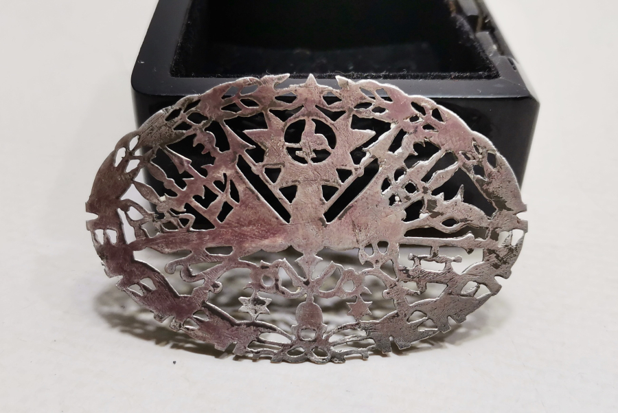 KIL TESTERE İŞÇİLİKLİ GÜMÜŞ OSMANLI DEVLET ARMASI GÖRSELİ