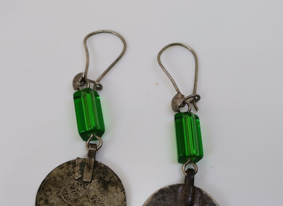 OSMANLI DÖNEMİ GÜMÜŞ 2 KURUŞLARDAN YAPILMIŞ KÜPE