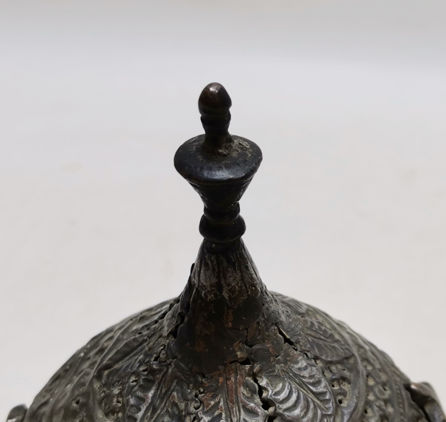 OSMANLI METAL İŞÇİLİĞİNİN ZİRVESİ OSMANLI DÖNEMİ ÇOK NADİR KUBBELİ EKMEKLİK