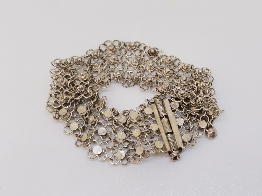 ÖZEL YAPIM EL İŞİ GÜMÜŞ BİLEKLİK