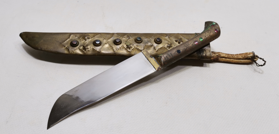 ÜZERİNDE ŞEHRİ HAN YAZILI TÜRKMEN İŞİ AVCI BIÇAĞI