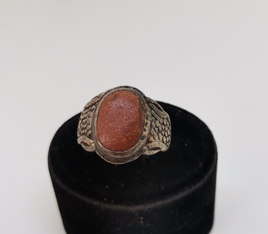 YILDIZ TAŞLI ANTİKA GÜMÜŞ YÜZÜK