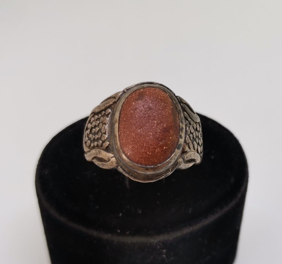 YILDIZ TAŞLI ANTİKA GÜMÜŞ YÜZÜK