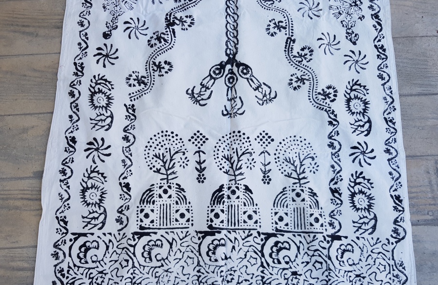 KIRKAĞAÇ İŞİ ANTİKA AHŞAP BASKI SECCADE