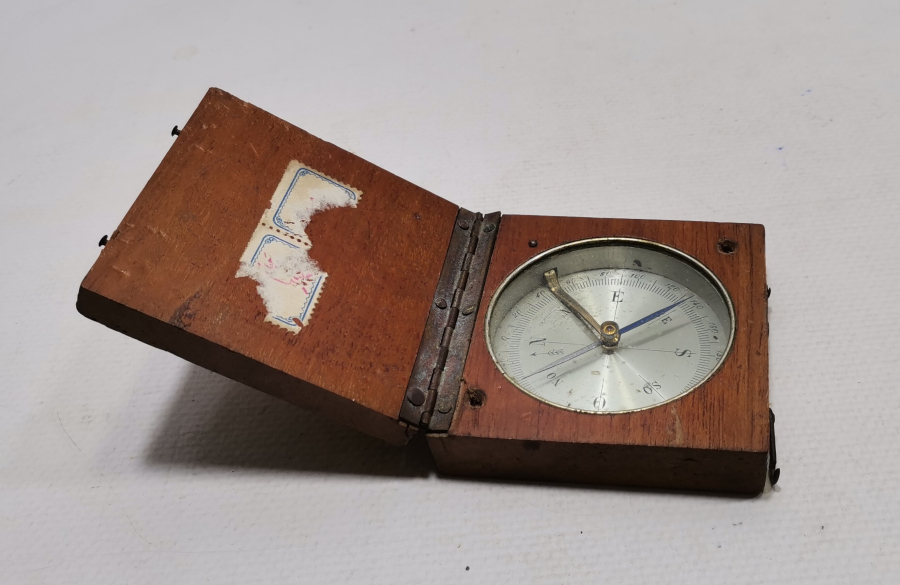 OSMANLI DÖNEMİ ORJİNAL ETİKETİYLE ÇOK NADİR PİLOT PUSULASI