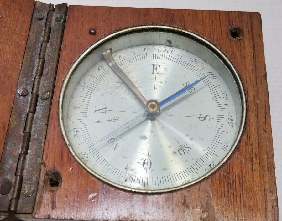 OSMANLI DÖNEMİ ORJİNAL ETİKETİYLE ÇOK NADİR PİLOT PUSULASI