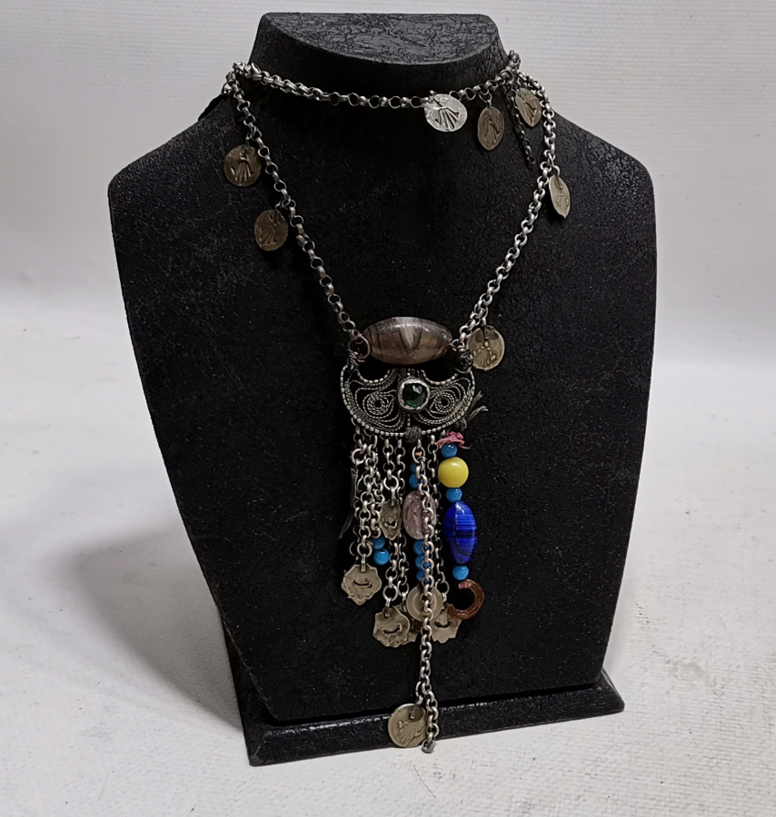 OSMANLI DÖNEMİ ŞAMAN İŞİ ÇOK NADİR KIZ - GELİN BOYUNLUĞU 