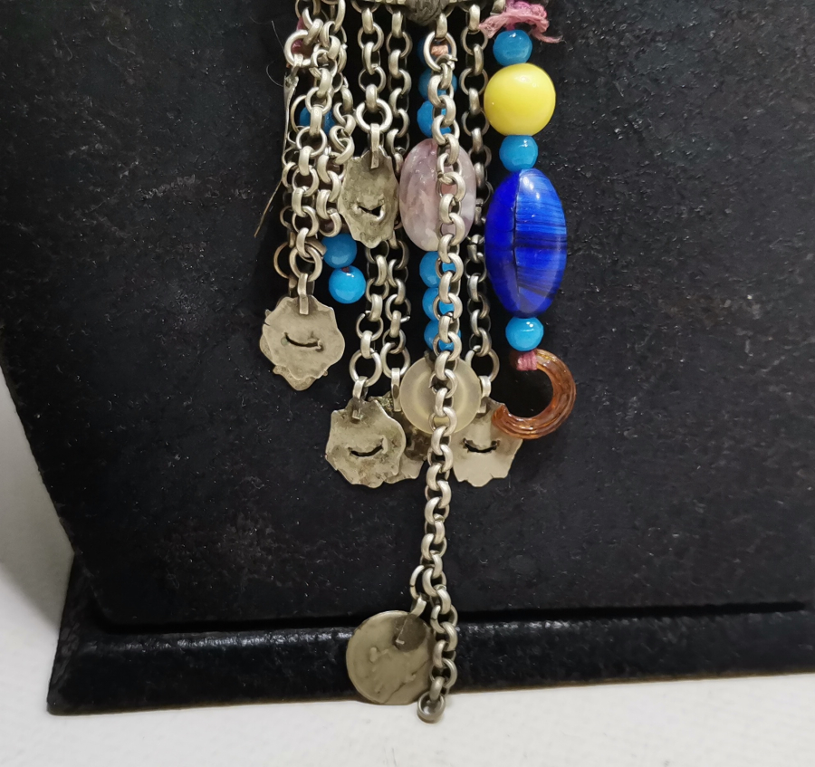 OSMANLI DÖNEMİ ŞAMAN İŞİ ÇOK NADİR KIZ - GELİN BOYUNLUĞU 