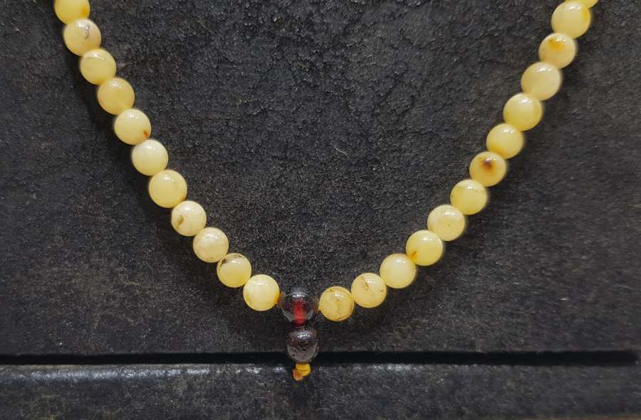 ANTİKA DAMLA KEHRİBAR KOLYE - GERDANLIK