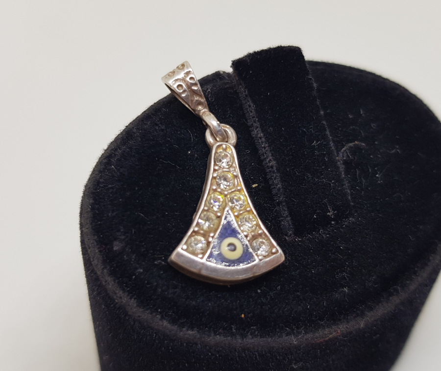 NAZAR BONCUKLU GÜMÜŞ KOLYE UCU