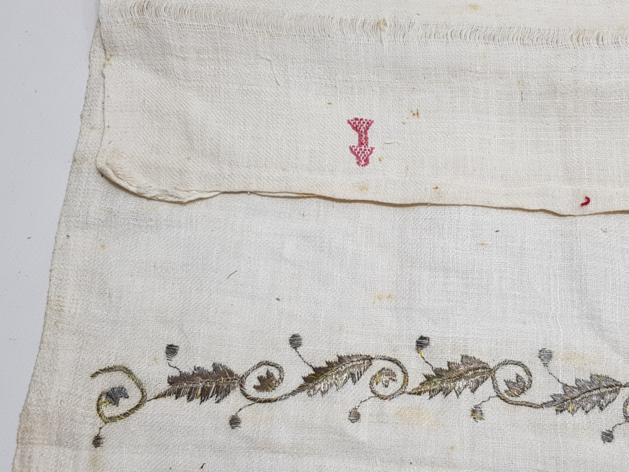 OSMANLI DÖNEMİ SIRMALI BURSA İŞİ NADİR MİNARELİ HAVLU