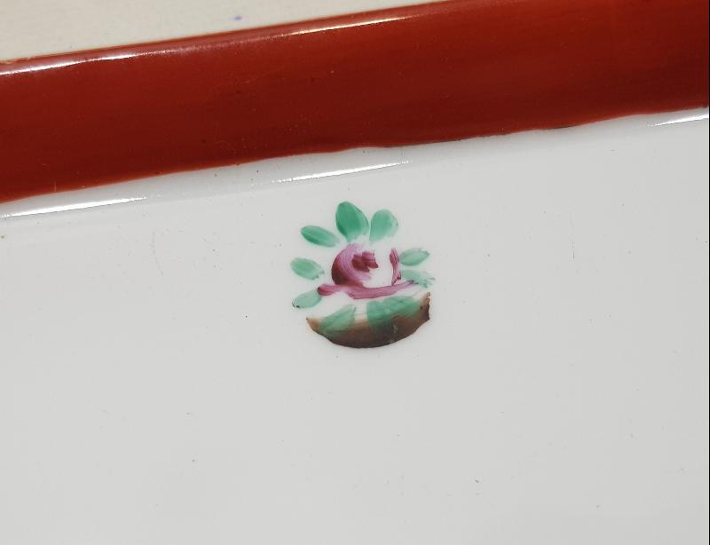 OSMANLI DÖNEMİ PORSELEN HATTAT HOKKA TEPSİSİ