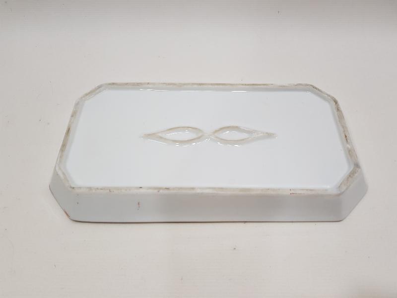 OSMANLI DÖNEMİ PORSELEN HATTAT HOKKA TEPSİSİ