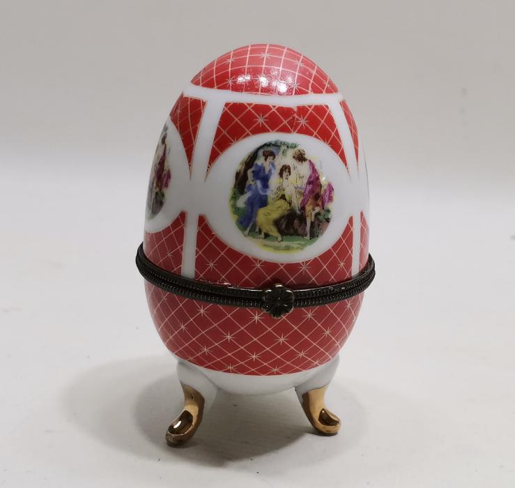 YUMURTA FORMLU WJ MARKA ANTİKA MÜCEVHER KUTUSU