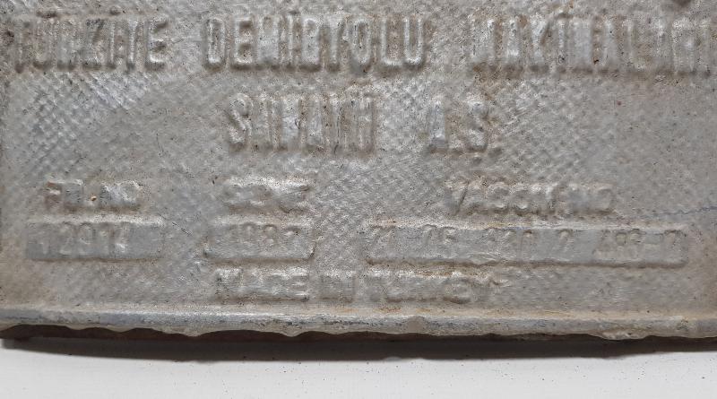 DEMİRYOLU TARİHİ: TÜDEMSAŞ TÜRKİYE DEMİRYOLU MAKİNALARI SANAYİ A.Ş. TABELASI