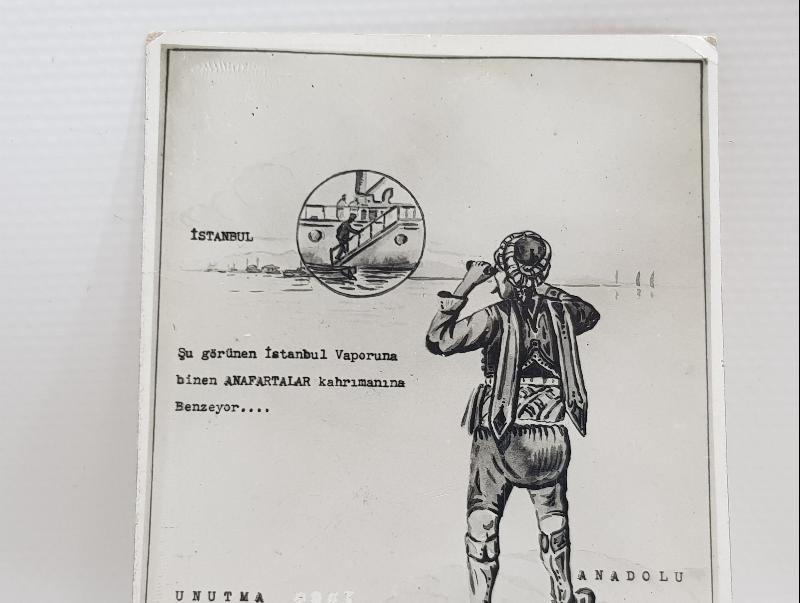 KURTULUŞ SAVAŞI SERİSİ ATATÜRK VE BANDIRMA VAPURU KONULU KARTPOSTAL