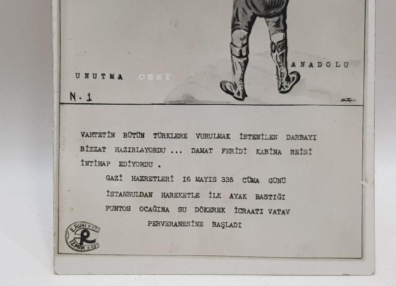 KURTULUŞ SAVAŞI SERİSİ ATATÜRK VE BANDIRMA VAPURU KONULU KARTPOSTAL