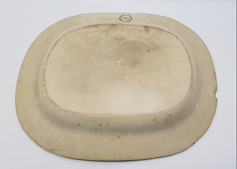 OSMANLI DÖNEMİ CONSTANTINOPLE YAZILI KALLAVİ BOY PORSELEN TABAK