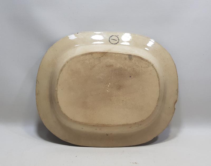 OSMANLI DÖNEMİ CONSTANTINOPLE YAZILI KALLAVİ BOY PORSELEN TABAK