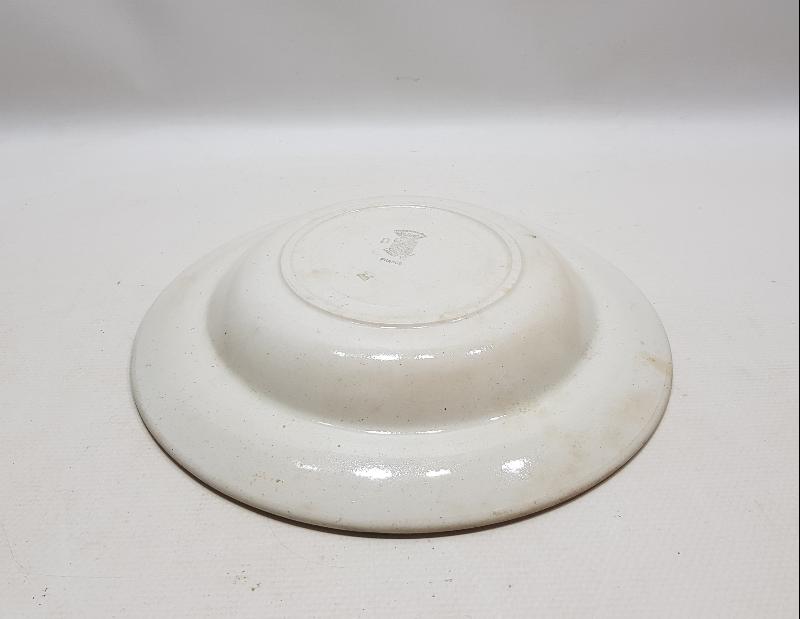 OSMANLI DÖNEMİ MEŞRUTİYET BAYRAKLI AFİYET OLSUN EFENDİM YAZILI PORSELEN TABAK