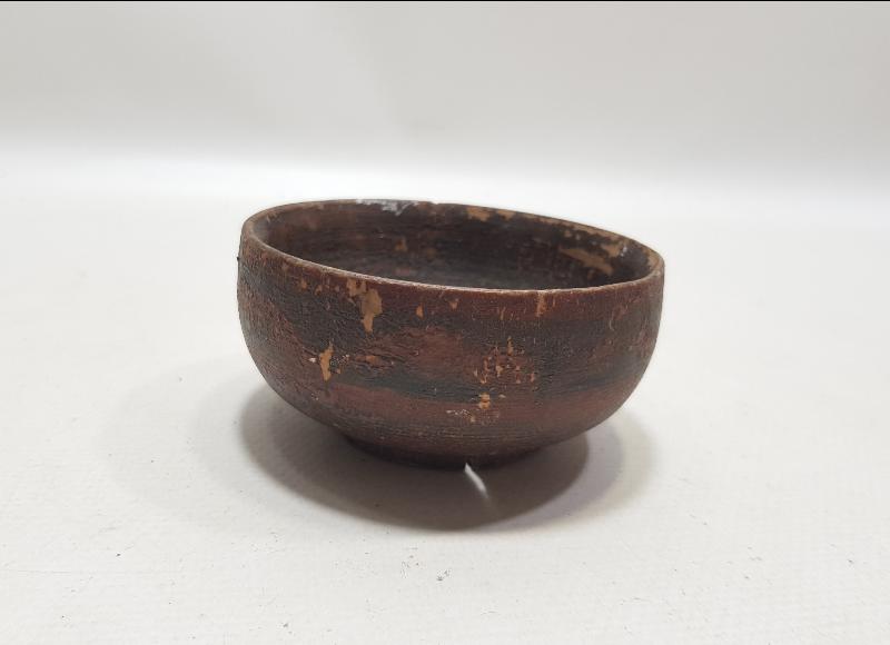 OSMANLI DÖNEMİ ÜZERİ KÖK BOYALI TEKKE İŞİ AHŞAP KASE