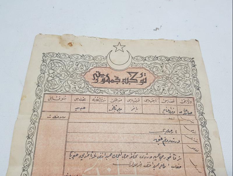 OSMANLICA YAZILI TAPU BELGESİ