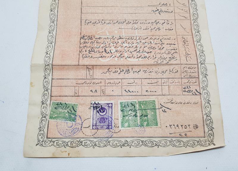 OSMANLICA YAZILI TAPU BELGESİ