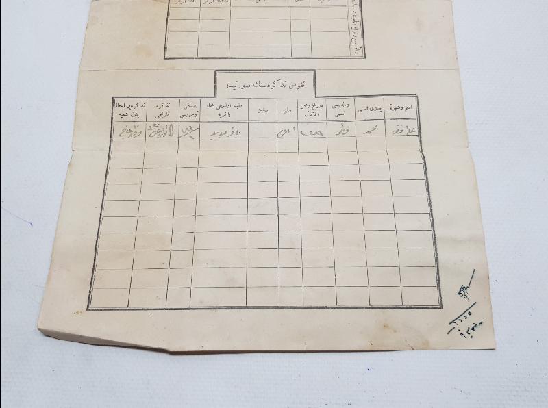 OSMANLICA YAZILI TAPU BELGESİ